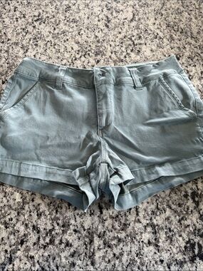 BKE High Waist Sage Green Casual Shorts